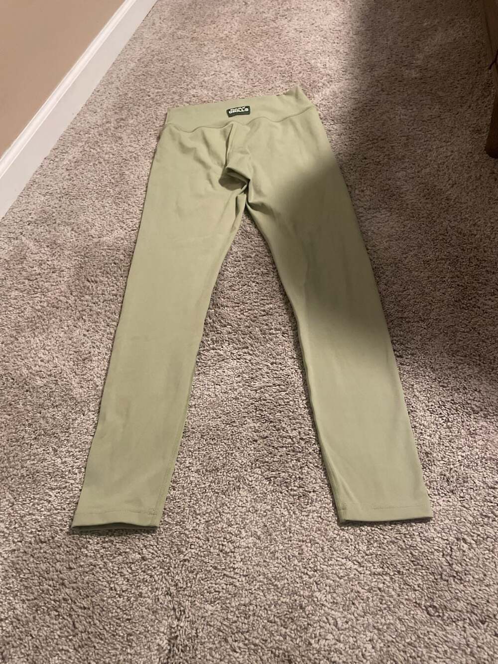 Daily Drills High Waisted Full Length Leggings Olive Green